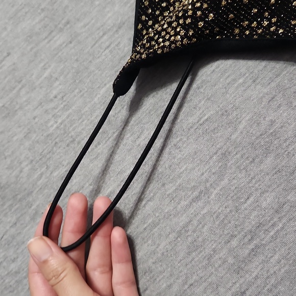 Vintage Sparkly Mini Little Black Party Spaghetti Strap Tank Dress - Picture 10 of 11